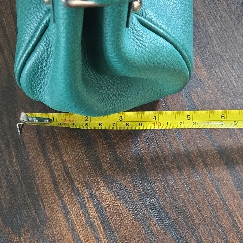 Dooney & Bourke Leaf Green Leather Shoulder Bag with Gold Accents - Picture 8 of 9